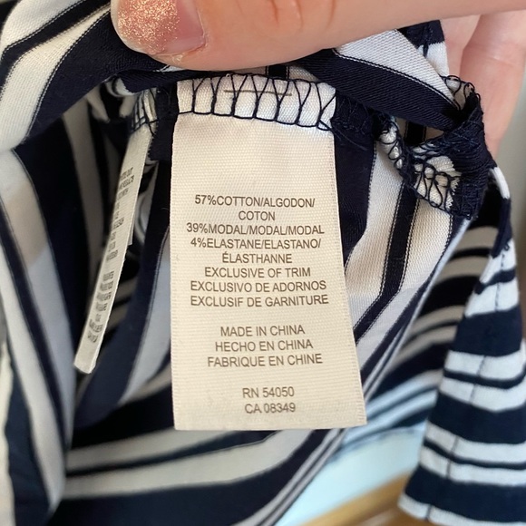 NWT Jones New York Blue White and Pink Striped Top - Picture 4 of 4